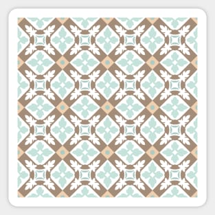 Portuguese tiles seamless pattern. Vintage background Sticker